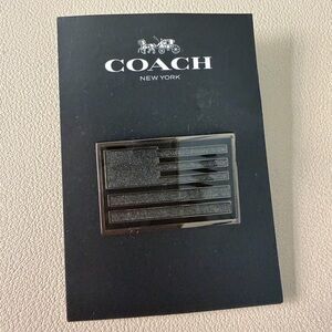 NWT COACH Outlet - Cool American Flag Pin - Black Glitter Enamel